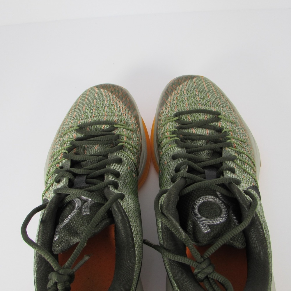 Nike KD 8 Easy Euro 2015 749375-033 Men's 9 Gray Green Orange Flyweave Sneaker - Picture 5 of 11
